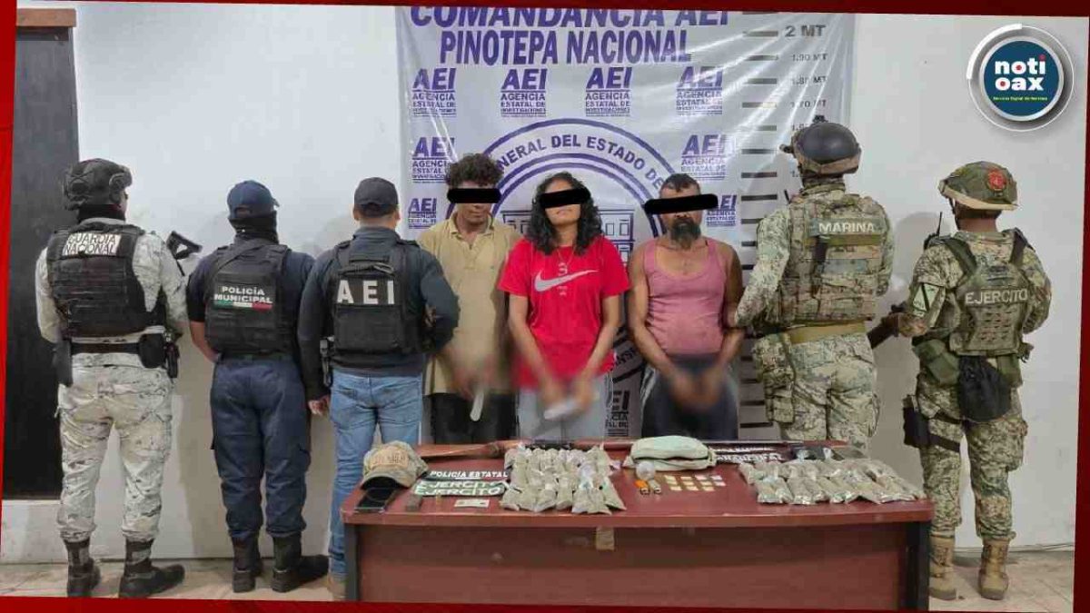 Cateos en Pinotepa dejan tres detenidos y droga asegurada