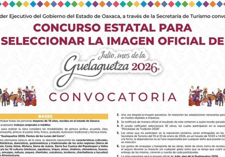 Lanzan convocatoria para definir la imagen oficial de la Guelaguetza 2026