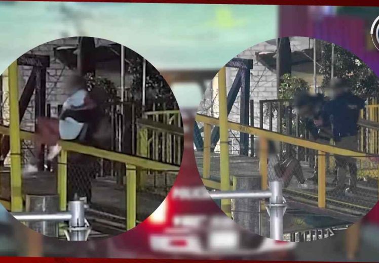 Mujer es rescatada en puente peatonal de la colonia Miguel Alemán