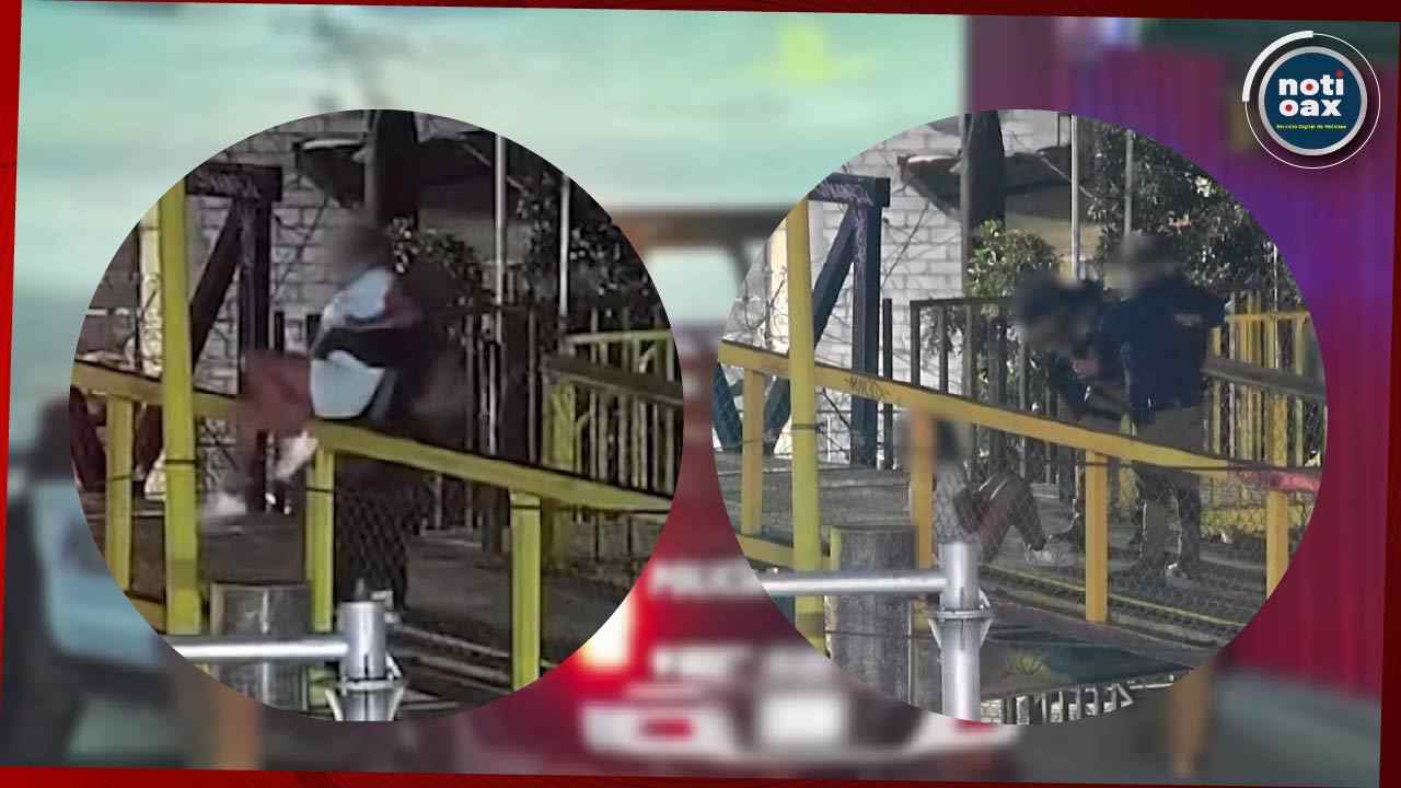 Mujer es rescatada en puente peatonal de la colonia Miguel Alemán