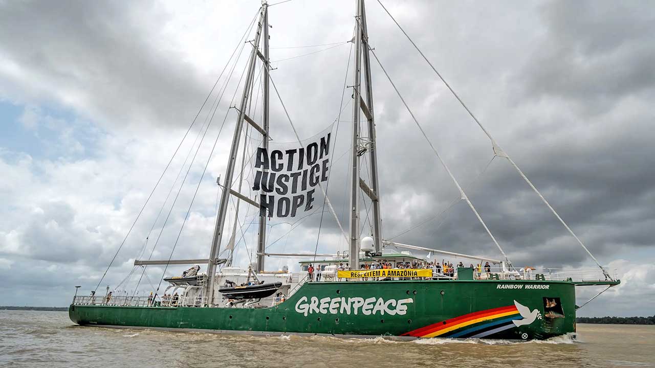 Flotilla de los Pueblos exige justicia climática durante la COP30 en Belém