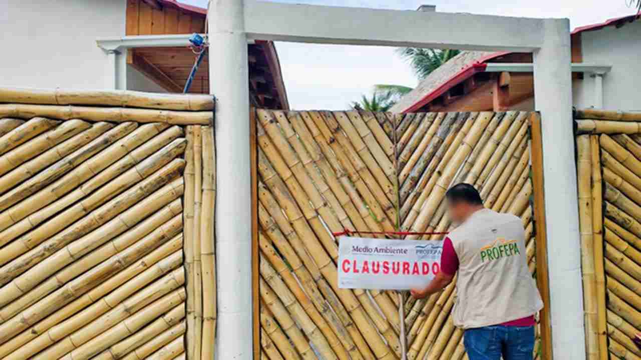 Profepa clausura construcción ilegal en zona costera de Centla, Tabasco