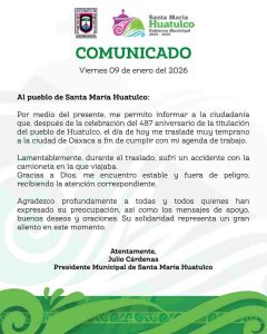 El edil confirmó que se encuentra estable tras la volcadura